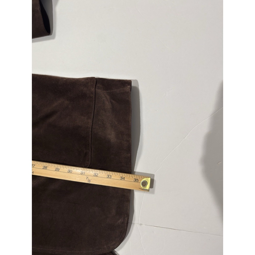 Roundtree & Yorke Mens Long Brown Suede Leather Jacket Coat Trench Size XXL City - Picture 7 of 15